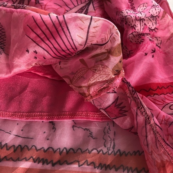 L'ATISTE BY AMY Pink Sheer Cut Out Maxi Dress NWT Size M Beach Cover - Picture 8 of 13